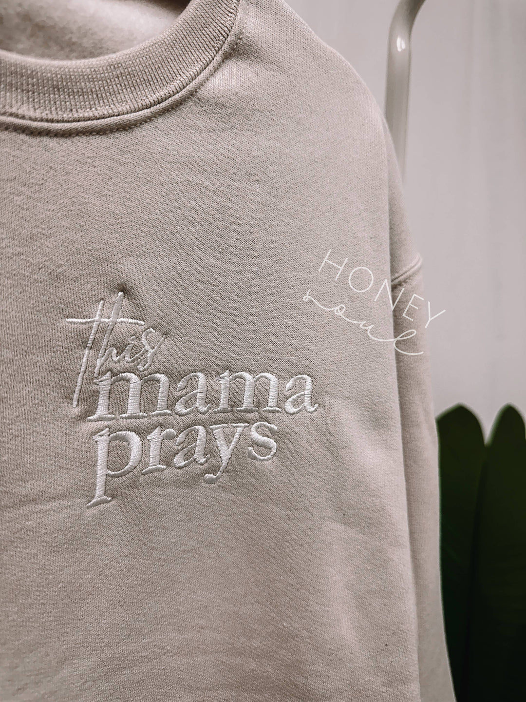 This Mama Prays Embroidered Sweatshirt-Graphic Sweaters-Honey Soul LLC-Shop with Bloom West Boutique, Women's Fashion Boutique, Located in Houma, Louisiana