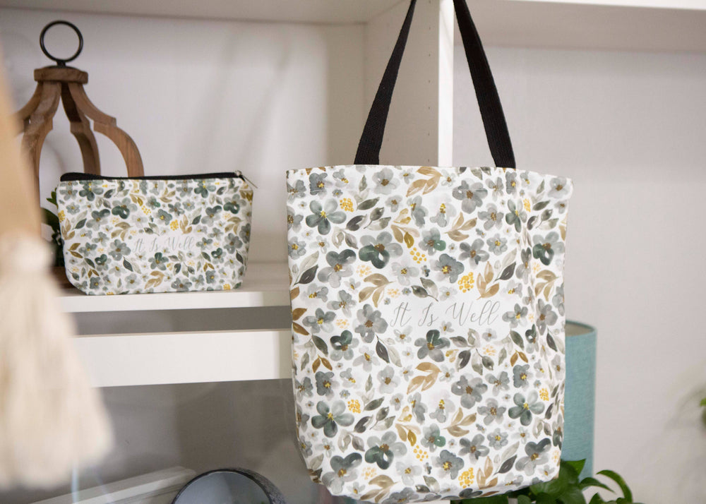 It Is Well Tote Bag for Bible | Bible Tote Bags-Accessories-Chosen & Cherished-Shop with Bloom West Boutique, Women's Fashion Boutique, Located in Houma, Louisiana