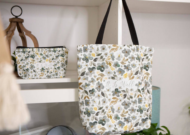 It Is Well Tote Bag for Bible | Bible Tote Bags-Accessories-Chosen & Cherished-Shop with Bloom West Boutique, Women's Fashion Boutique, Located in Houma, Louisiana