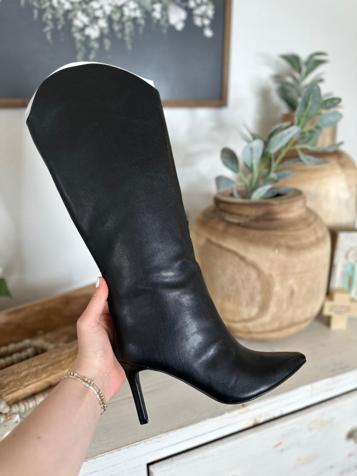 Fiora Black Heeled Softy Boots-Boots-Chinese Laundry-Shop with Bloom West Boutique, Women's Fashion Boutique, Located in Houma, Louisiana