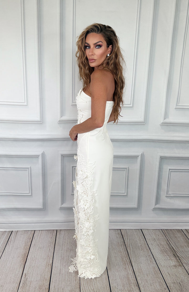 Maison Lueur Sculpted Column Gown-Maxi Dresses-Fore Collection-Shop with Bloom West Boutique, Women&