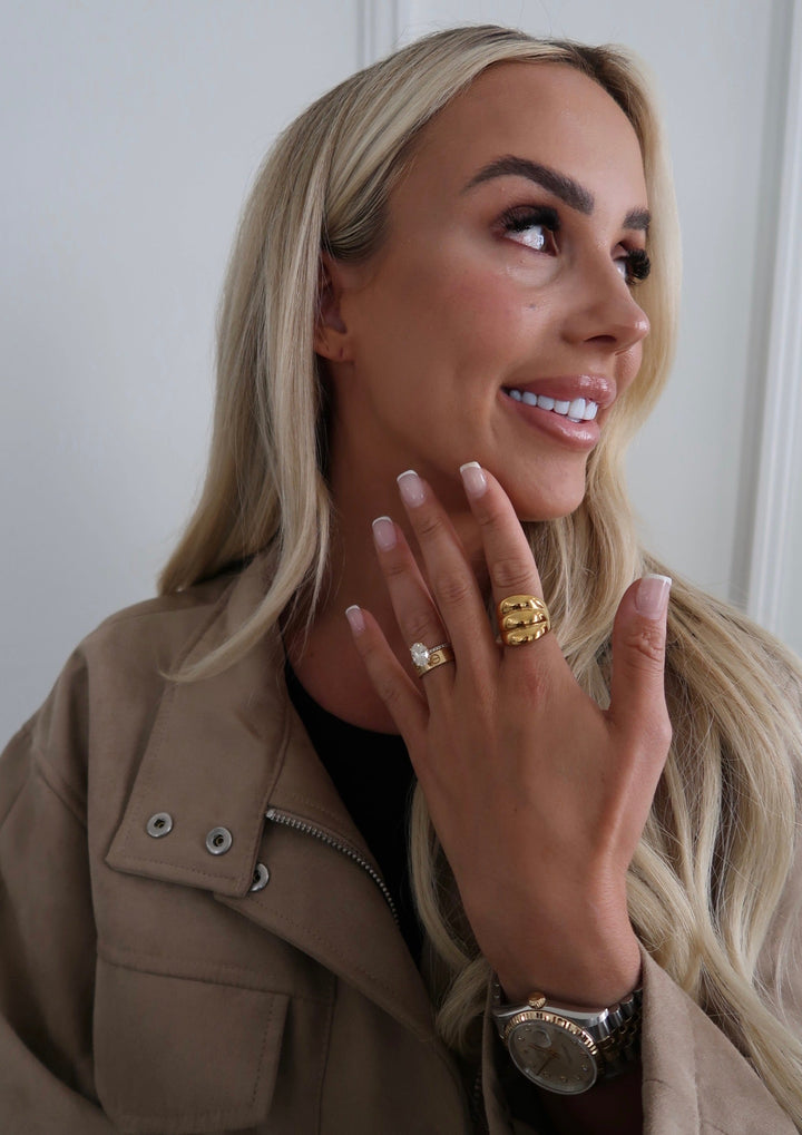 LARGE GOLD SHELL RING-Ring-Chansuttpearls-Shop with Bloom West Boutique, Women&