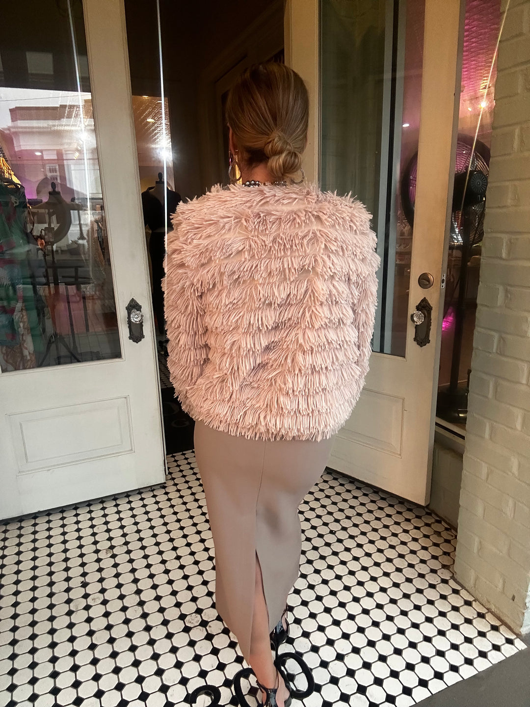 Lorelie Faux Fur Jacket-Jackets-edit by nine-Shop with Bloom West Boutique, Women's Fashion Boutique, Located in Houma, Louisiana