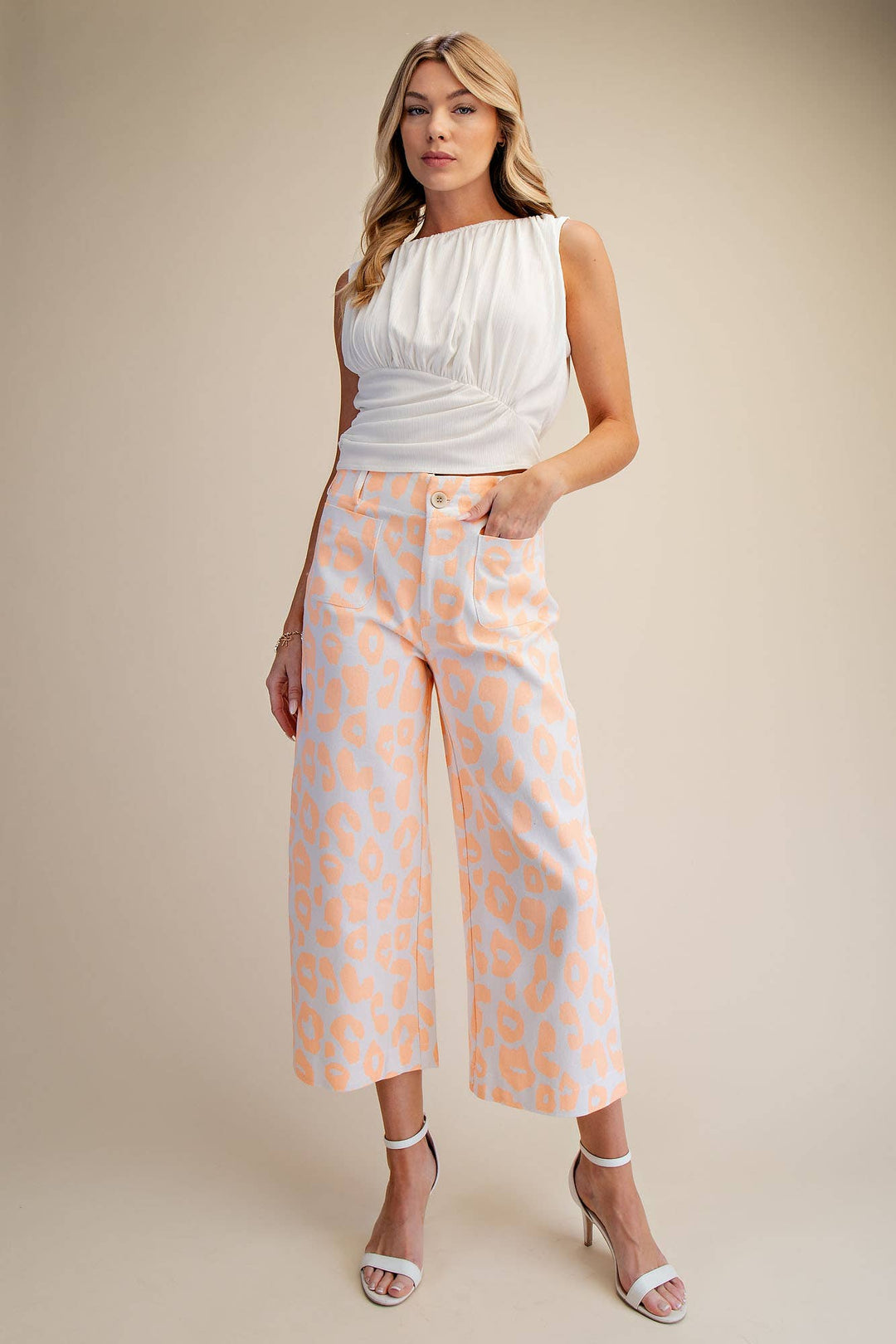 Colette Cropped Wide-Leg Neon Leopard Pants-Glam-Shop with Bloom West Boutique, Women&