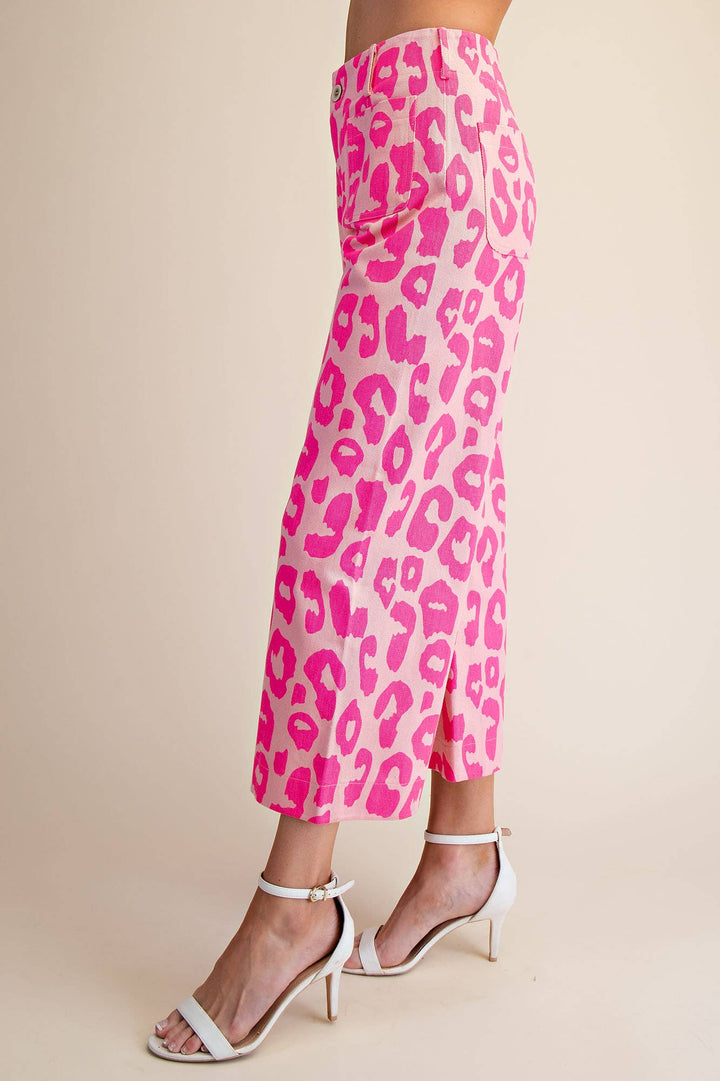 Colette Cropped Wide-Leg Neon Leopard Pants-Glam-Shop with Bloom West Boutique, Women&