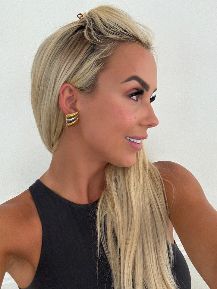 TWO TONED SARAH EARRING-Chansuttpearls-Shop with Bloom West Boutique, Women&