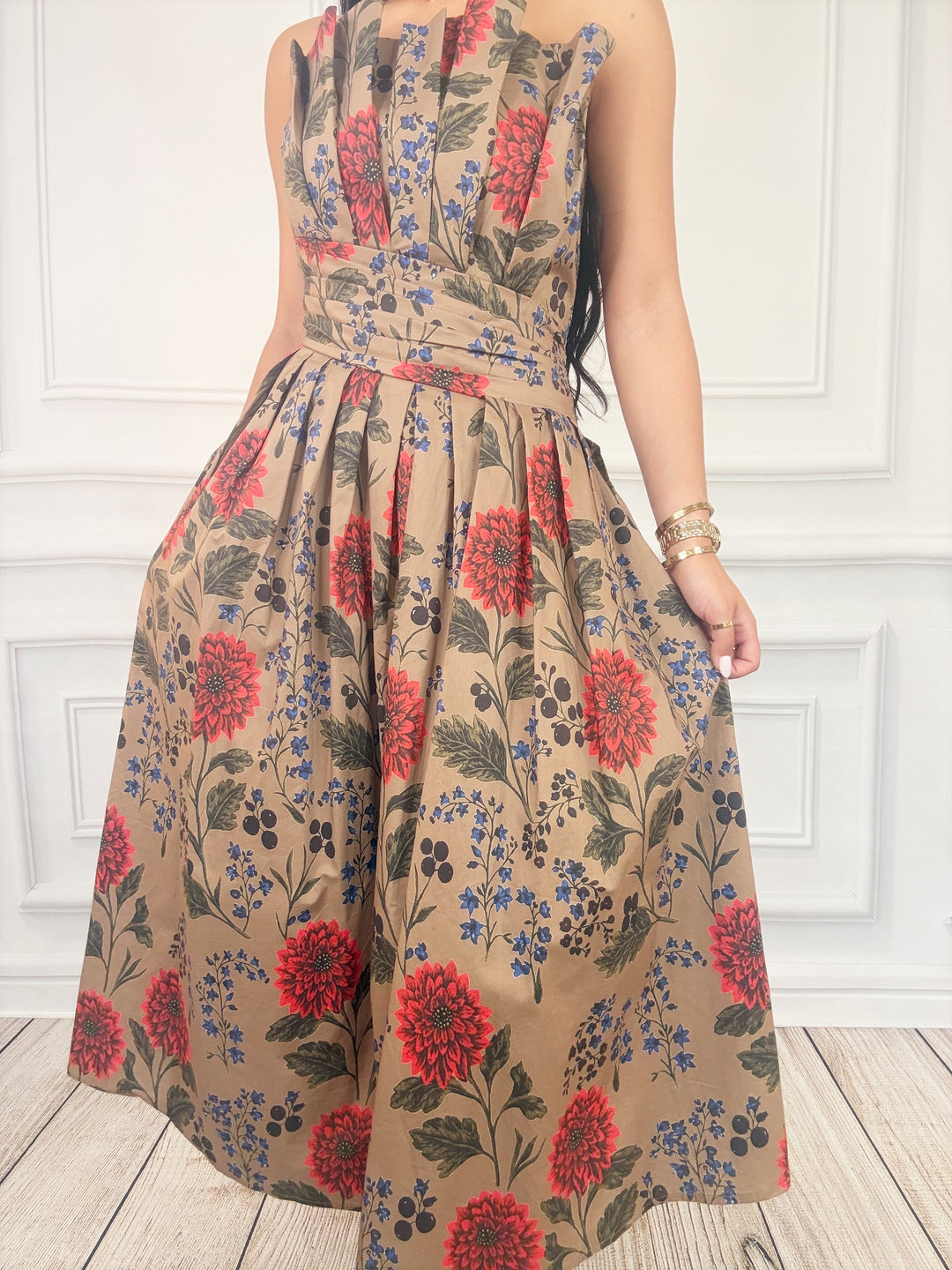 Painted Garden Dress-Midi Dresses-Entro-Shop with Bloom West Boutique, Women&