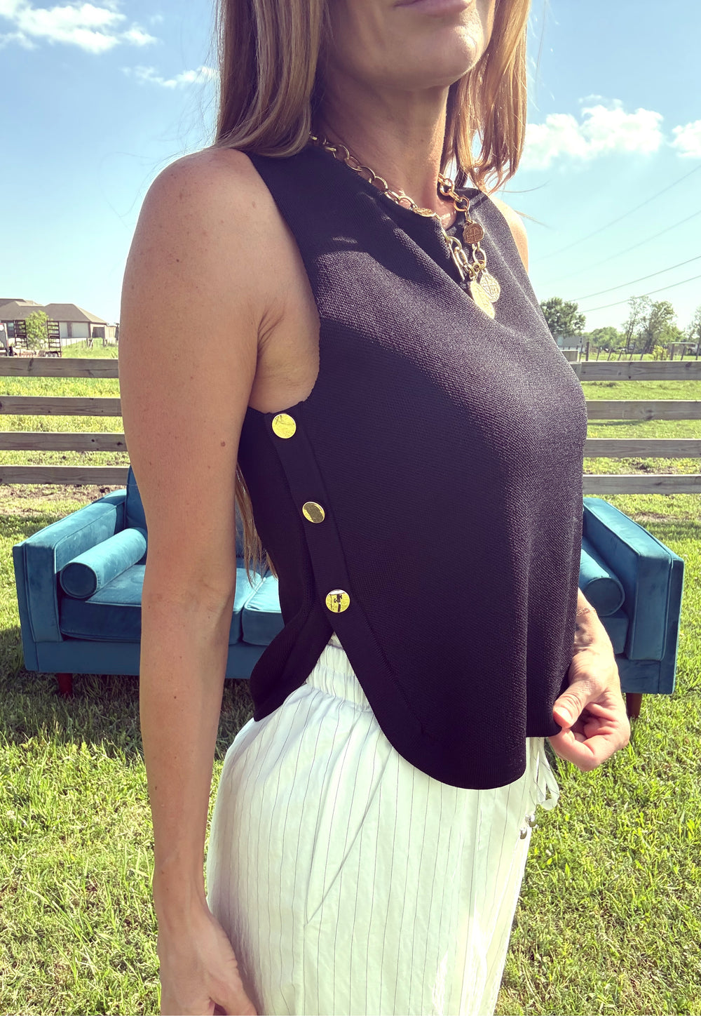 Simply Kelly Sleeveless Top-Sleeveless-Entro-Shop with Bloom West Boutique, Women's Fashion Boutique, Located in Houma, Louisiana