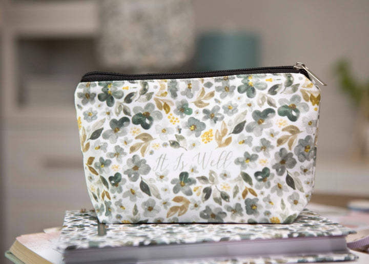 It Is Well Bible Study Pen Pouch | Bible Verse Pencil Case-Bible Accessories-Chosen & Cherished-Shop with Bloom West Boutique, Women's Fashion Boutique, Located in Houma, Louisiana