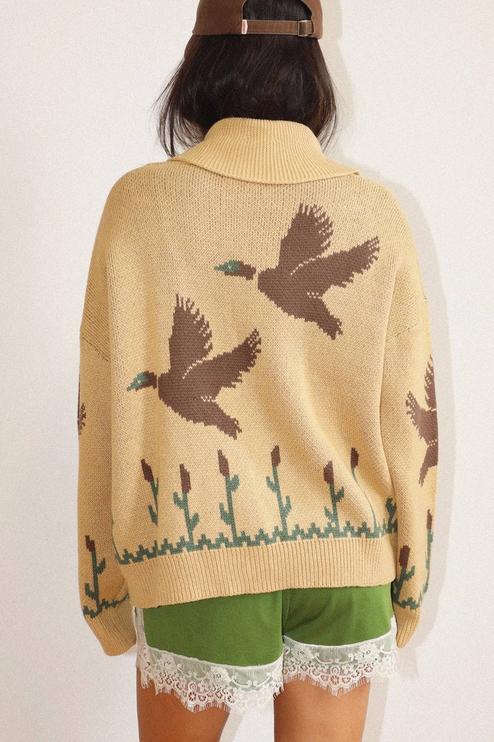 Desert Bird Knit Zip Cardigan-Bailey Rose-Shop with Bloom West Boutique, Women&
