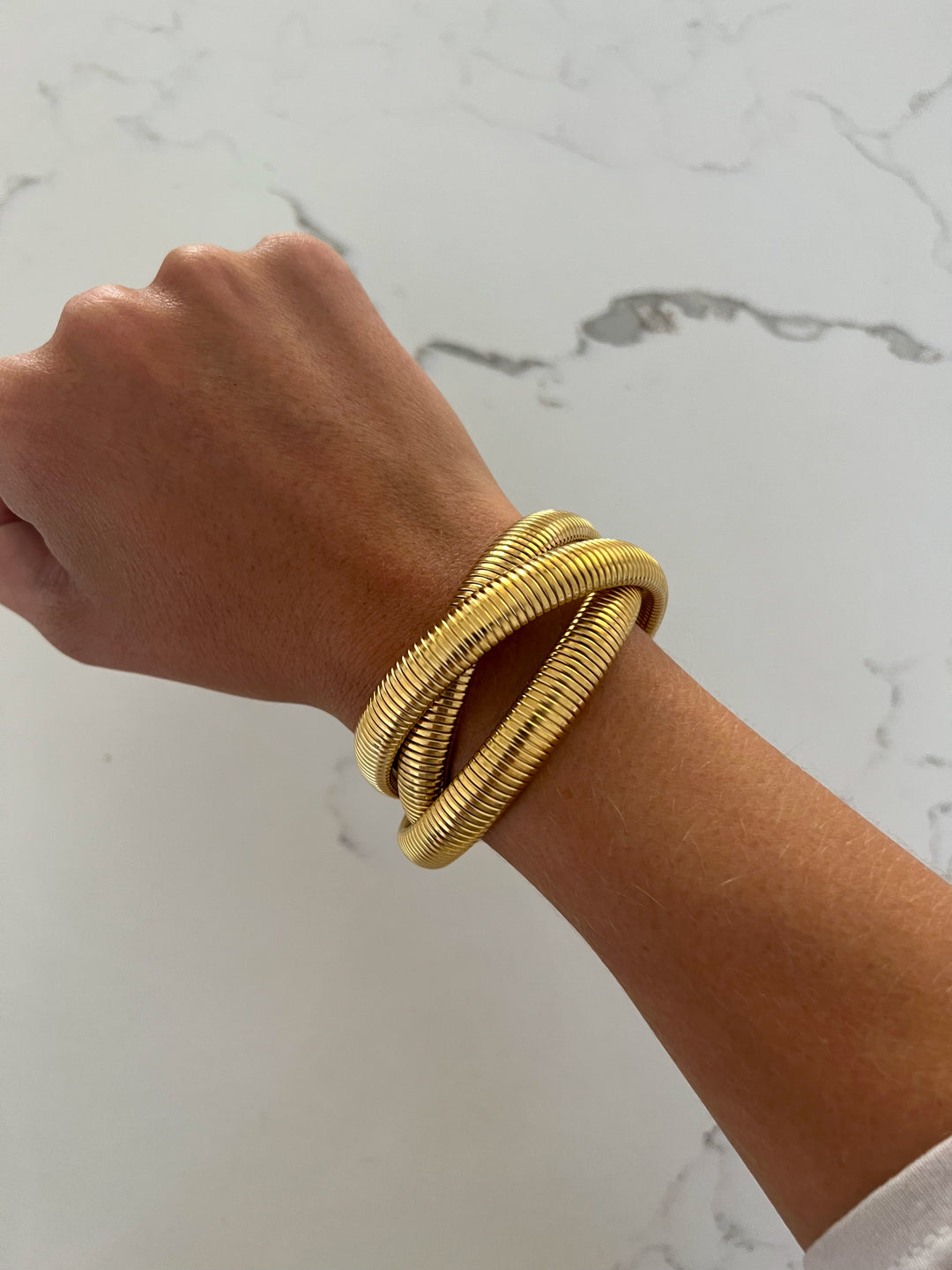 TRIPLE GOLD EMMA BRACELET-Bracelet-Chansuttpearls-Shop with Bloom West Boutique, Women&