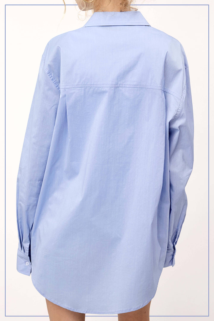 Classic Collared Button Down Poplin Shirt-Tops-La Miel-Shop with Bloom West Boutique, Women's Fashion Boutique, Located in Houma, Louisiana
