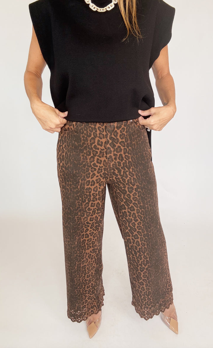 Leopard Luxe Wide Leg Pants