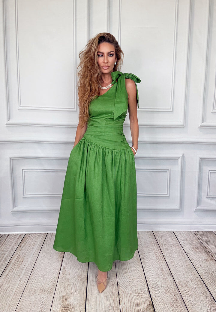 P. Cill The Aristocrat in Green Midi Dress-Maxi Dresses-Before you collection-Shop with Bloom West Boutique, Women&