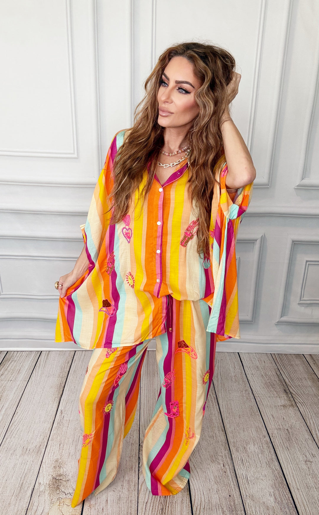 Savannah Sunshine Top-Tops-Gold and Silver-Shop with Bloom West Boutique, Women's Fashion Boutique, Located in Houma, Louisiana