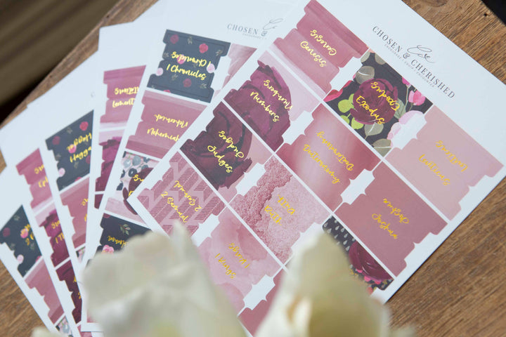 Floral Bible Tabs | Bible Book Tabs-Accessories-Chosen & Cherished-Shop with Bloom West Boutique, Women's Fashion Boutique, Located in Houma, Louisiana