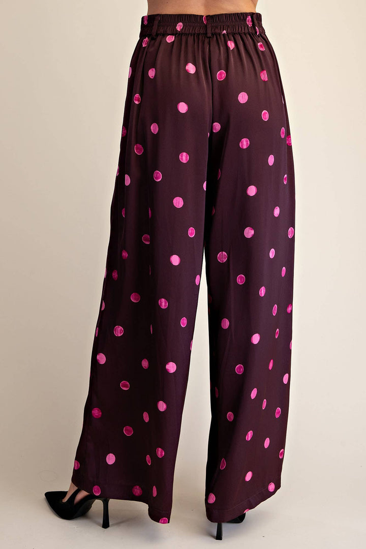 Tailored Wide Polka Dot High Waist Pants-Glam-Shop with Bloom West Boutique, Women&