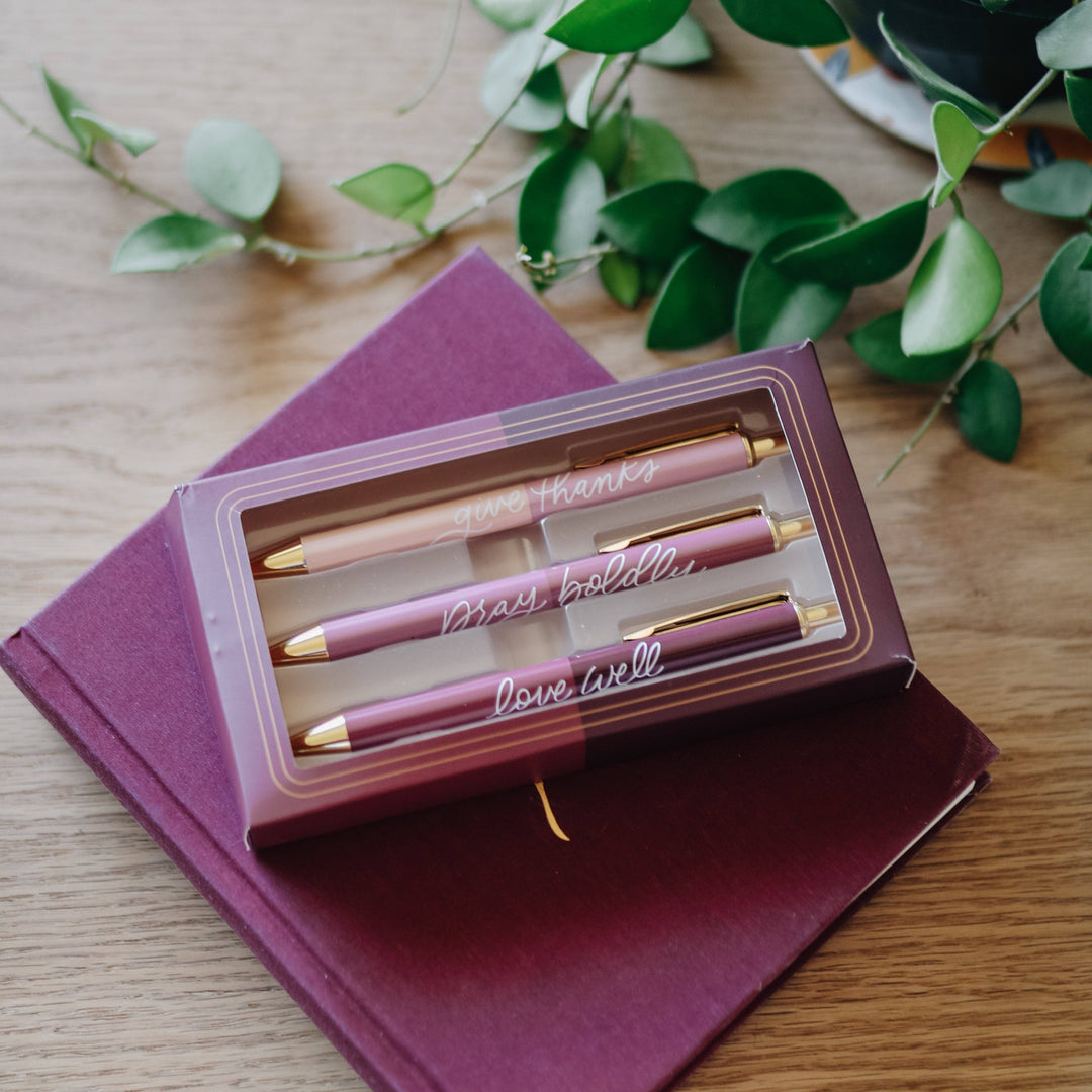 Rose Tone Pen Set-Accessories-The Daily Grace Co-Shop with Bloom West Boutique, Women's Fashion Boutique, Located in Houma, Louisiana