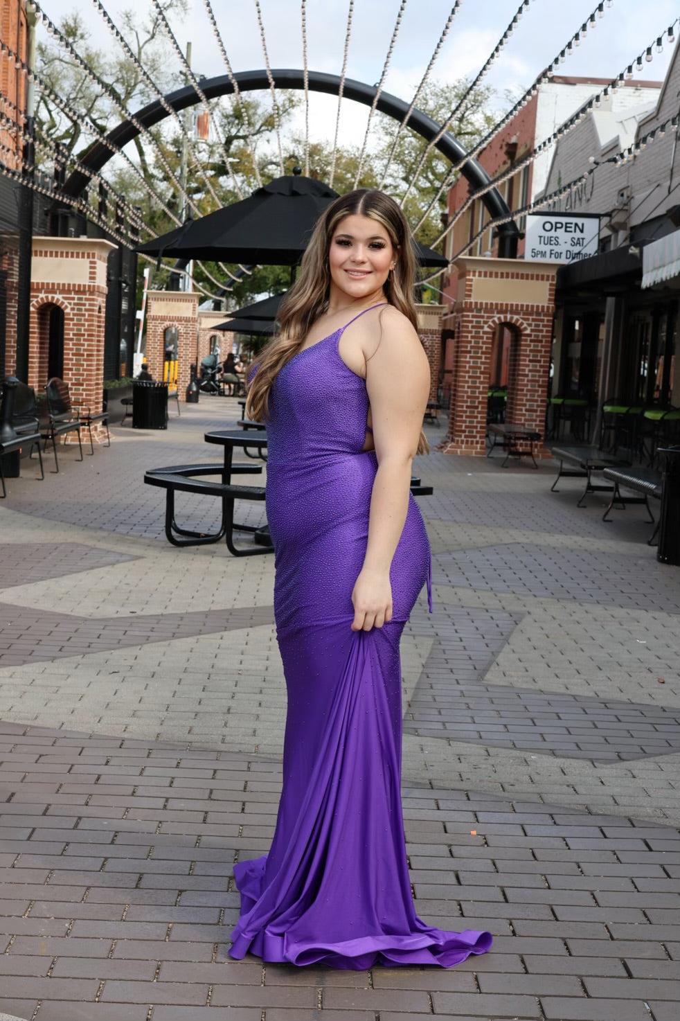 Anastasia Stone Accented Long Mermaid Evening Gown-Dresses-juliet-Shop with Bloom West Boutique, Women's Fashion Boutique, Located in Houma, Louisiana