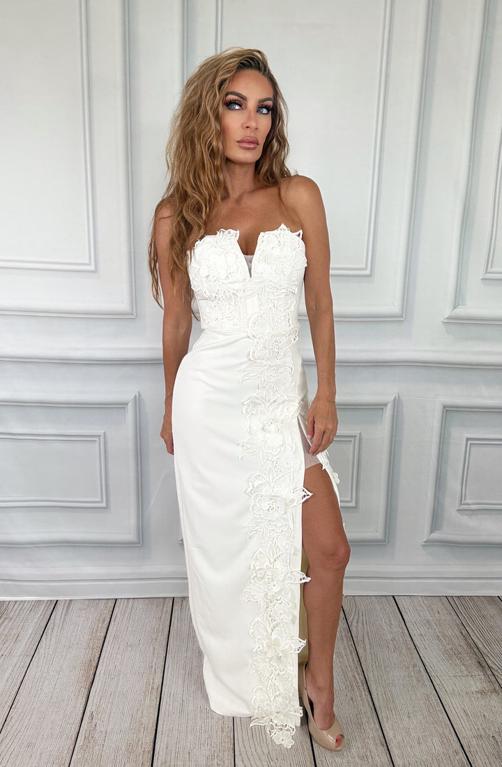 Maison Lueur Sculpted Column Gown-Maxi Dresses-Fore Collection-Shop with Bloom West Boutique, Women&