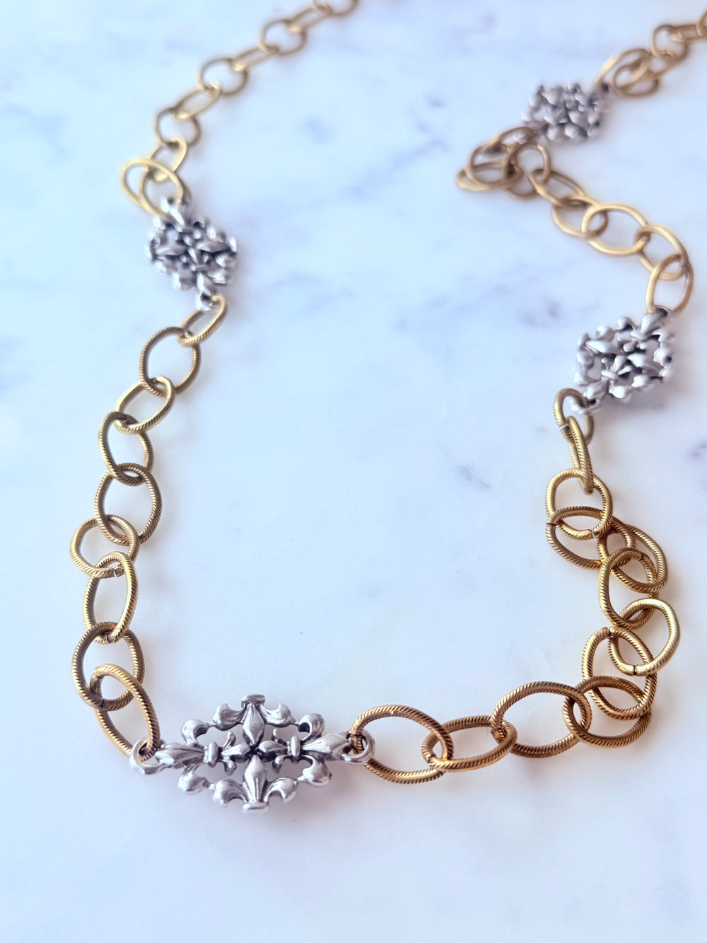 Erin Knight Mixed Metal Brooch Necklace-Necklaces-Erin Knight Designs-Shop with Bloom West Boutique, Women's Fashion Boutique, Located in Houma, Louisiana