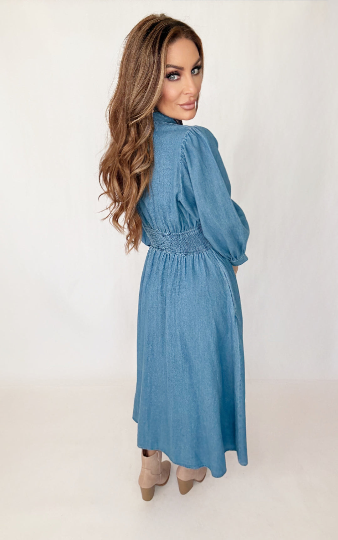 Blue Kiss Zip Dress-Dresses-Entro-Shop with Bloom West Boutique, Women's Fashion Boutique, Located in Houma, Louisiana