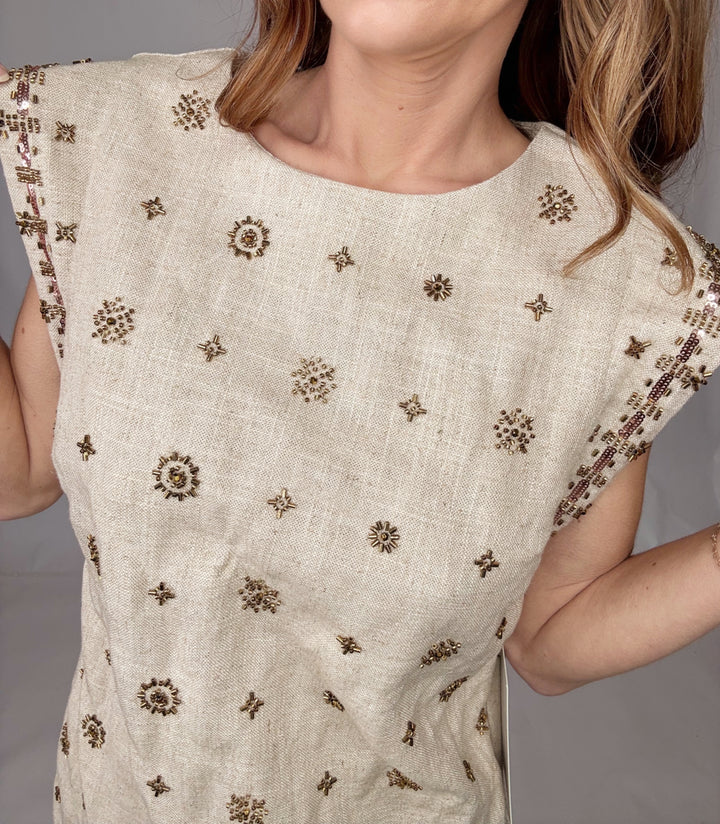 Solstice Bead Mini Dress-Mini Dresses-2.7 August Apparel-Shop with Bloom West Boutique, Women&