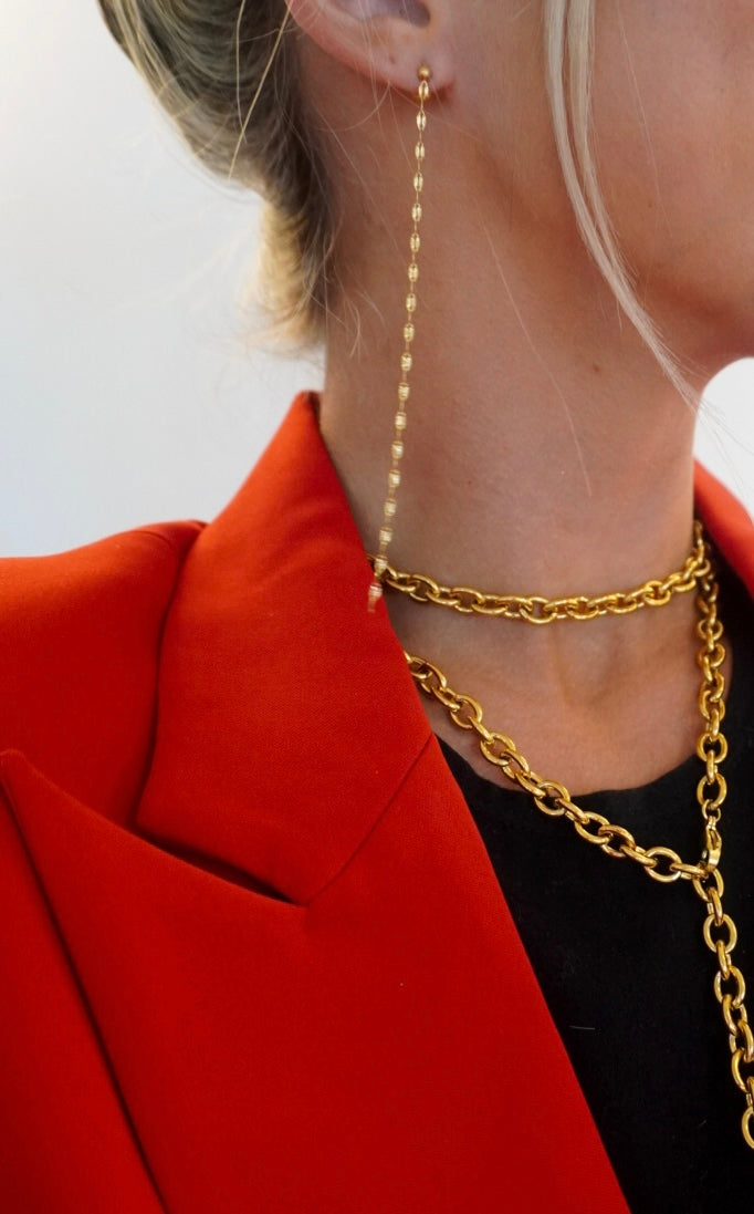 XL DAINTY CHAIN EARRINGS-Chansuttpearls-Shop with Bloom West Boutique, Women&