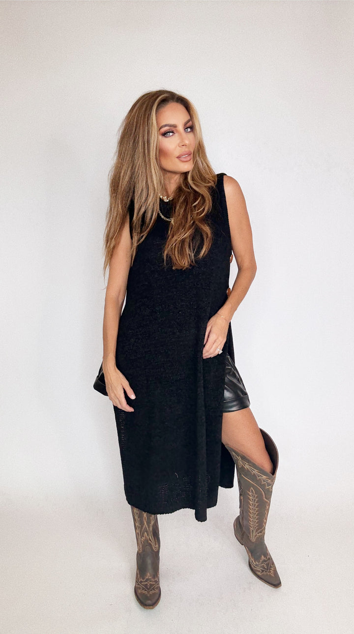 Oaklyn Black Dress-Dresses-ee:some-Shop with Bloom West Boutique, Women's Fashion Boutique, Located in Houma, Louisiana