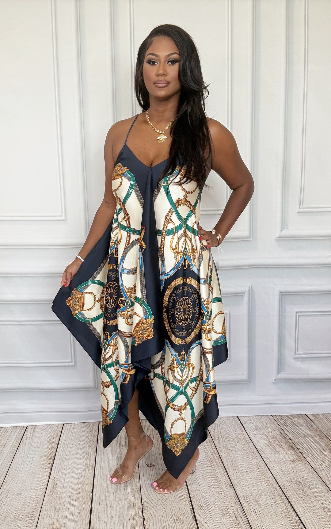 Stacy Bradley Silk Dress / Blue Stirrup Pre-Order-Dresses-Stacey Bradley-Shop with Bloom West Boutique, Women&