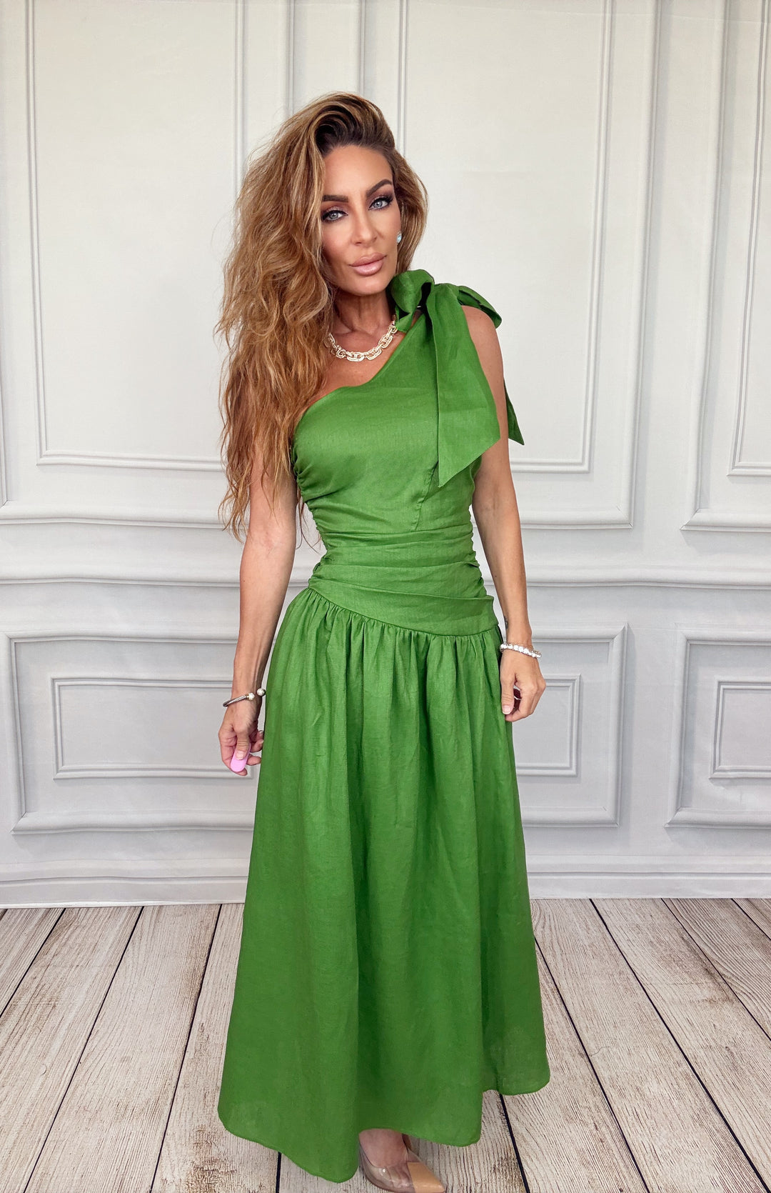P. Cill The Aristocrat in Green Midi Dress-Maxi Dresses-Before you collection-Shop with Bloom West Boutique, Women&
