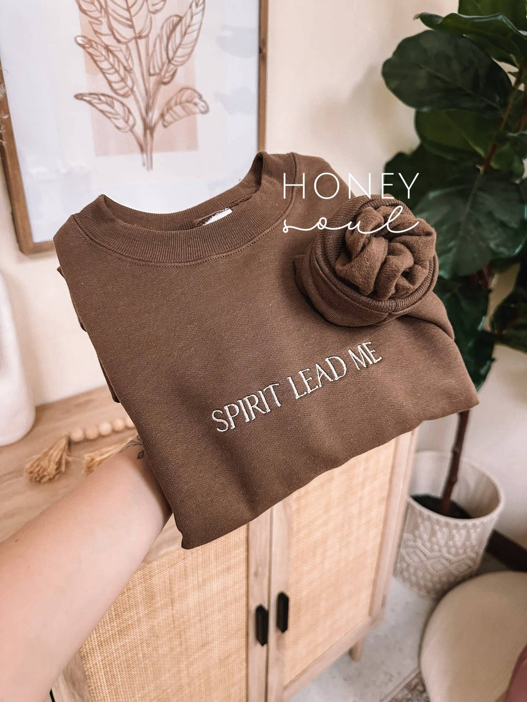 Spirit Lead Me Sweatshirt-Graphic Sweaters-Honey Soul LLC-Shop with Bloom West Boutique, Women's Fashion Boutique, Located in Houma, Louisiana