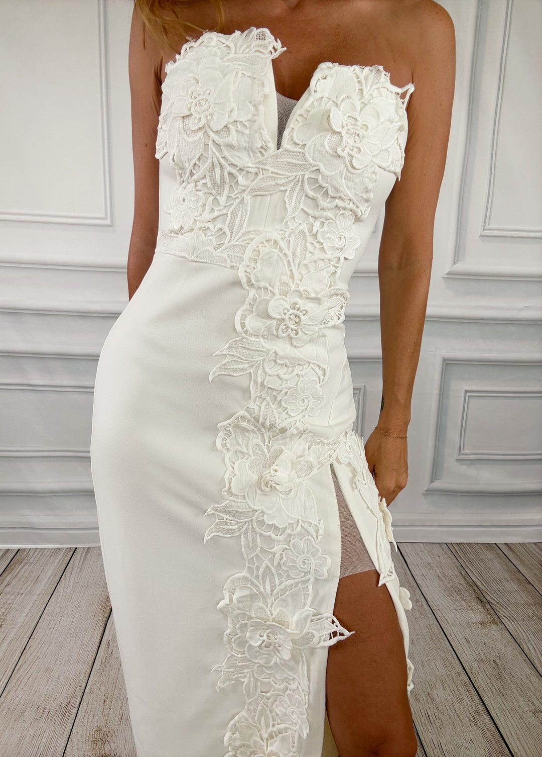 Maison Lueur Sculpted Column Gown-Maxi Dresses-Fore Collection-Shop with Bloom West Boutique, Women&