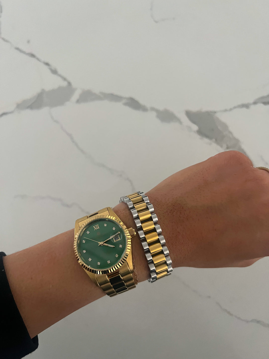 XL TWO TONED WATCH BAND BRACELET-Bracelet-Chansuttpearls-Shop with Bloom West Boutique, Women&