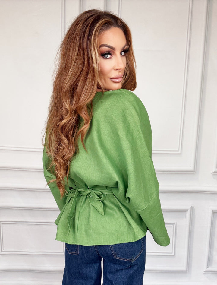 P. Cill Portofino Waist Tie Blouse-blouse-P. Cill-Shop with Bloom West Boutique, Women&