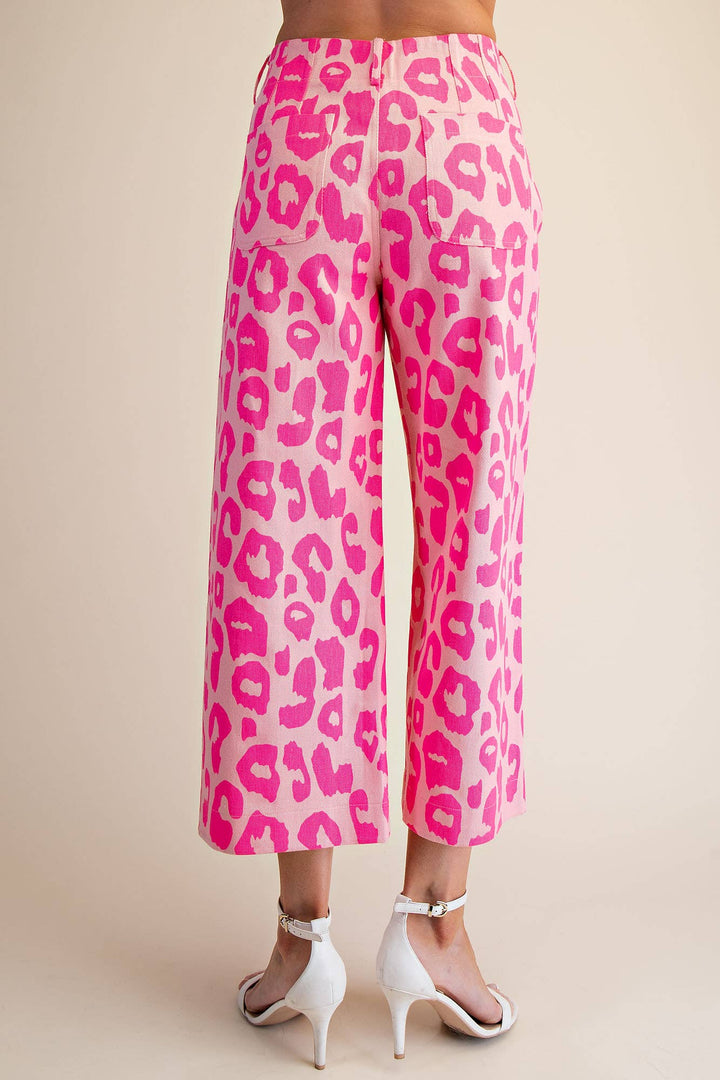 Colette Cropped Wide-Leg Neon Leopard Pants-Glam-Shop with Bloom West Boutique, Women&