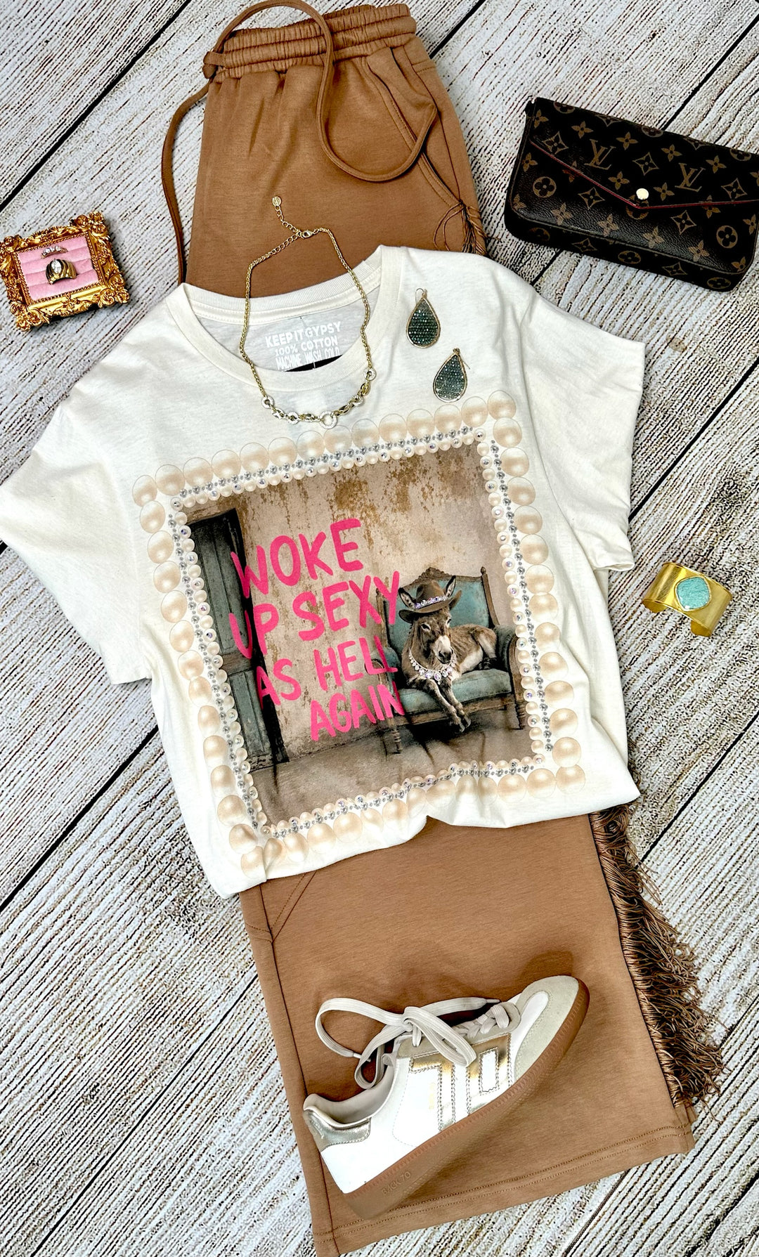 Woke Up Sexy Graphic Tee-Graphic Tees-Keep it Gypsy-Shop with Bloom West Boutique, Women's Fashion Boutique, Located in Houma, Louisiana