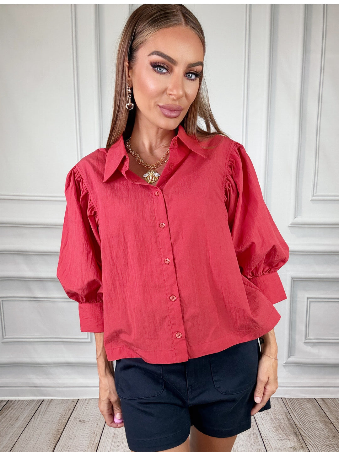 Old Glory Puff Blouse