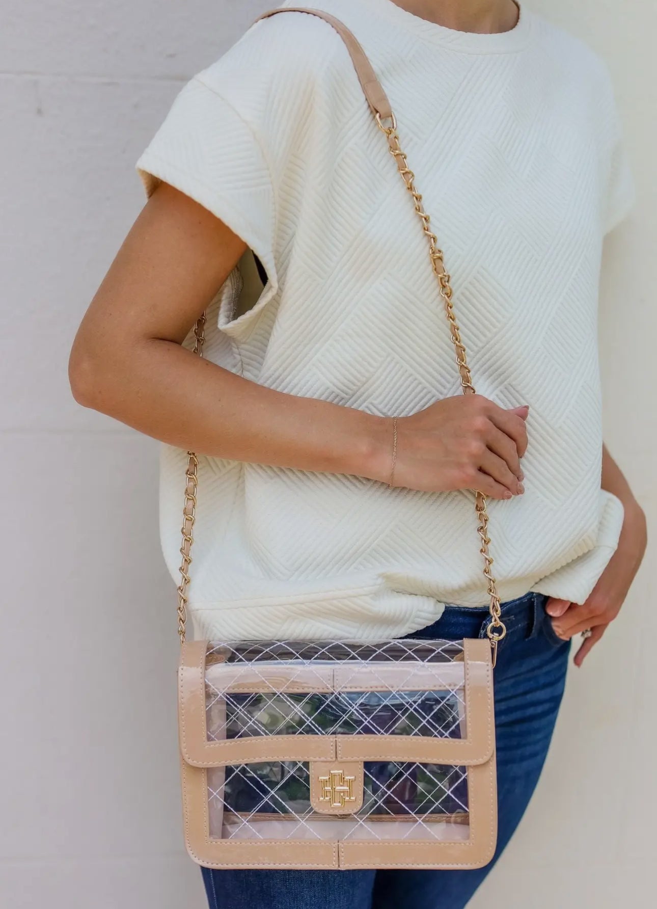 Clear quilted bag online