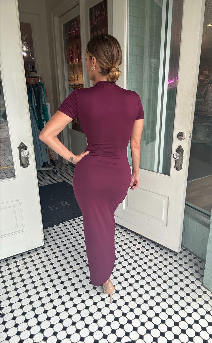 Winnie High-Neck Maxi dress With Slit-Maxi Dresses-Popular 21-Shop with Bloom West Boutique, Women's Fashion Boutique, Located in Houma, Louisiana