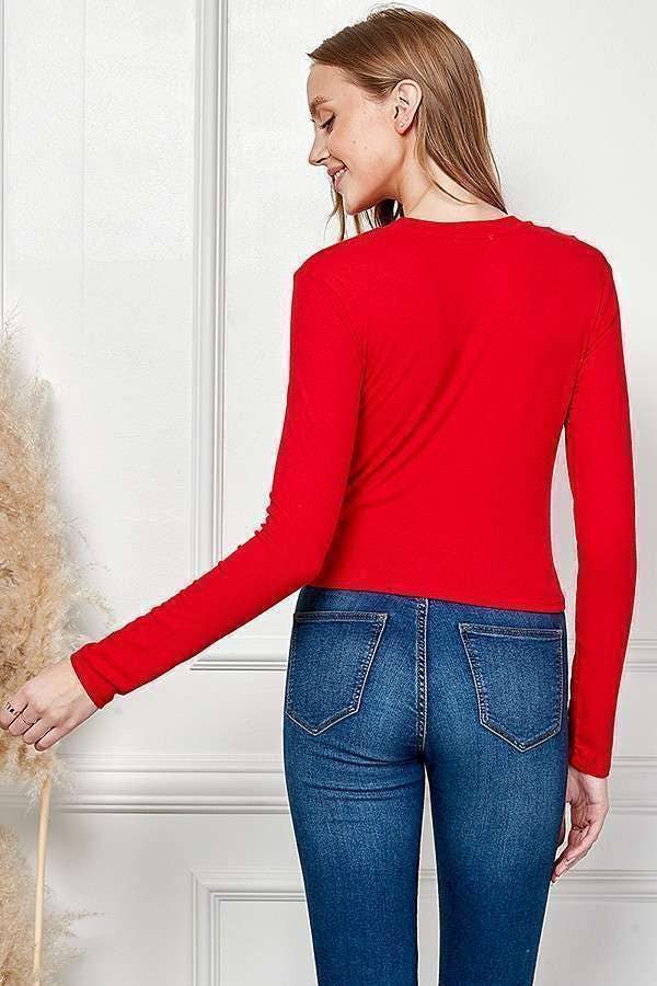 PEARL DETAIL LONG SLEEVE TOP-Long Sleeves-Heart & Hips-Shop with Bloom West Boutique, Women's Fashion Boutique, Located in Houma, Louisiana