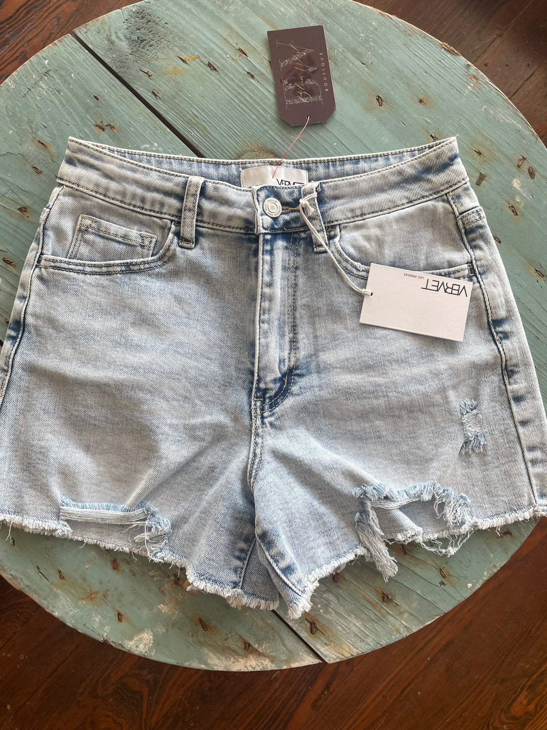 Cortney Stretch Mom Shorts-Shorts-vervet-Shop with Bloom West Boutique, Women's Fashion Boutique, Located in Houma, Louisiana