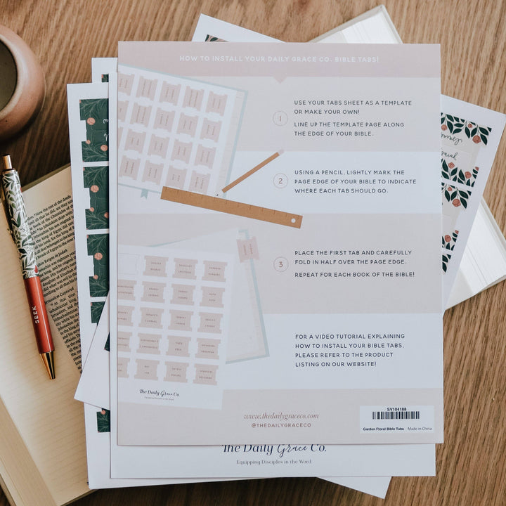 Garden Floral Bible Tabs-The Daily Grace Co-Shop with Bloom West Boutique, Women's Fashion Boutique, Located in Houma, Louisiana