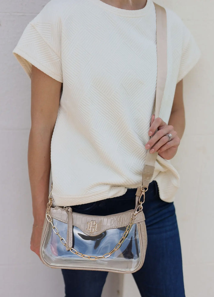 Cassidy Clear Crossbody-Handbags-Caroline Hill-Shop with Bloom West Boutique, Women's Fashion Boutique, Located in Houma, Louisiana