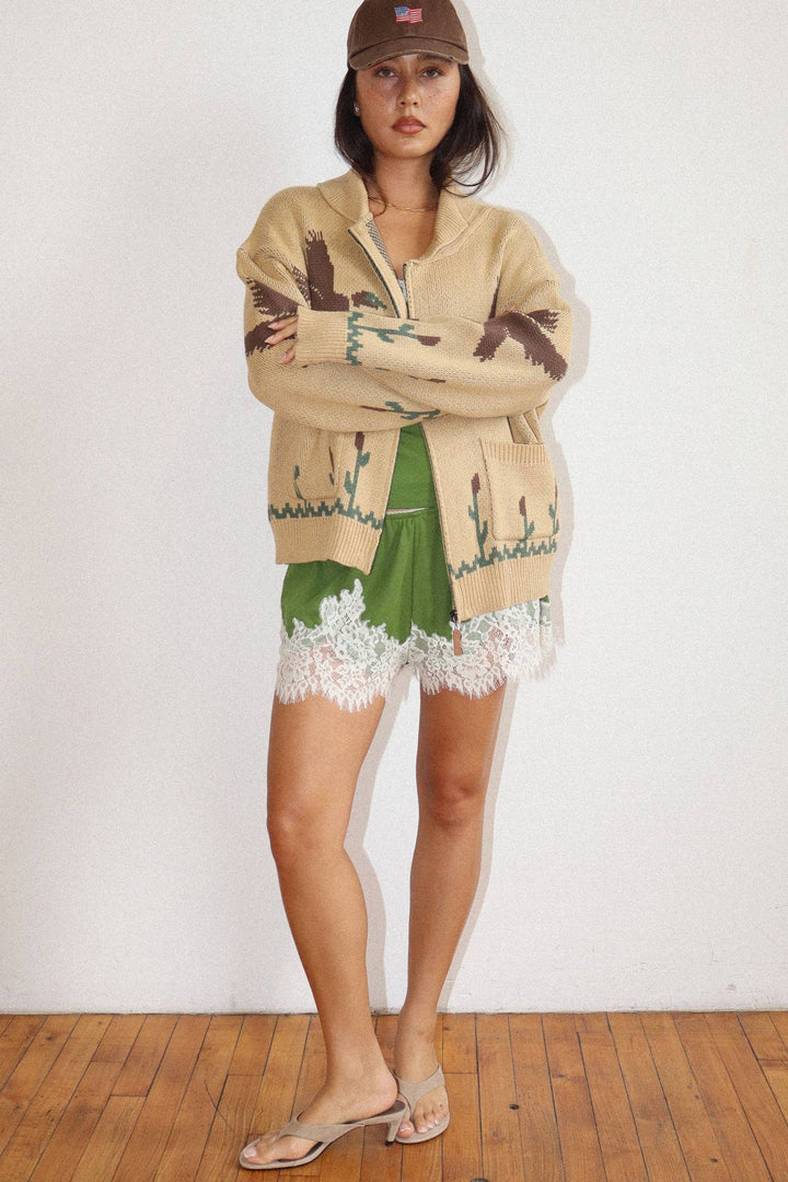 Desert Bird Knit Zip Cardigan-Bailey Rose-Shop with Bloom West Boutique, Women&
