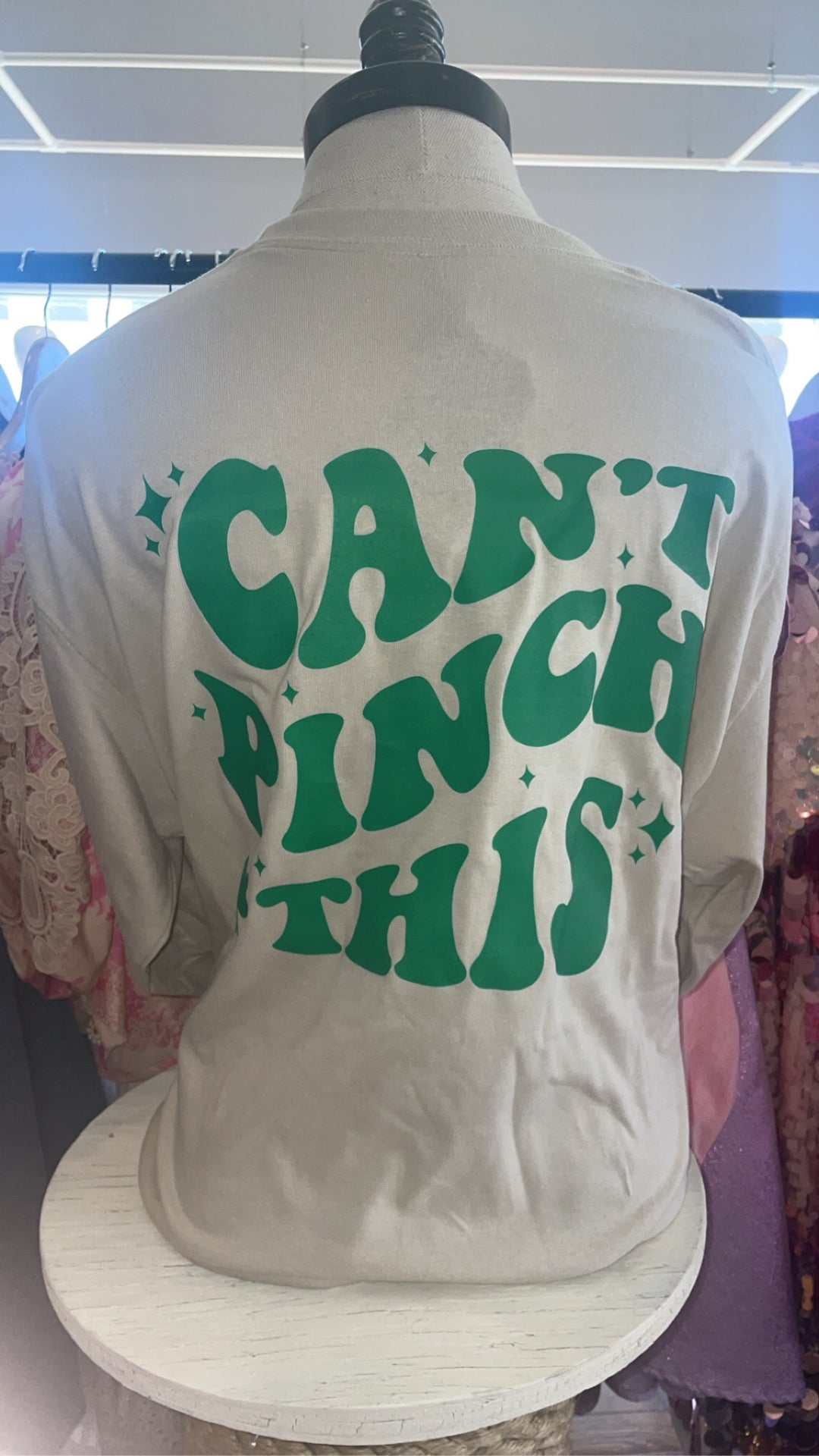 St Patrick's Day Can't Pinch This Long Sleeve Tee-Graphic Tees-Strong N Free-Shop with Bloom West Boutique, Women's Fashion Boutique, Located in Houma, Louisiana