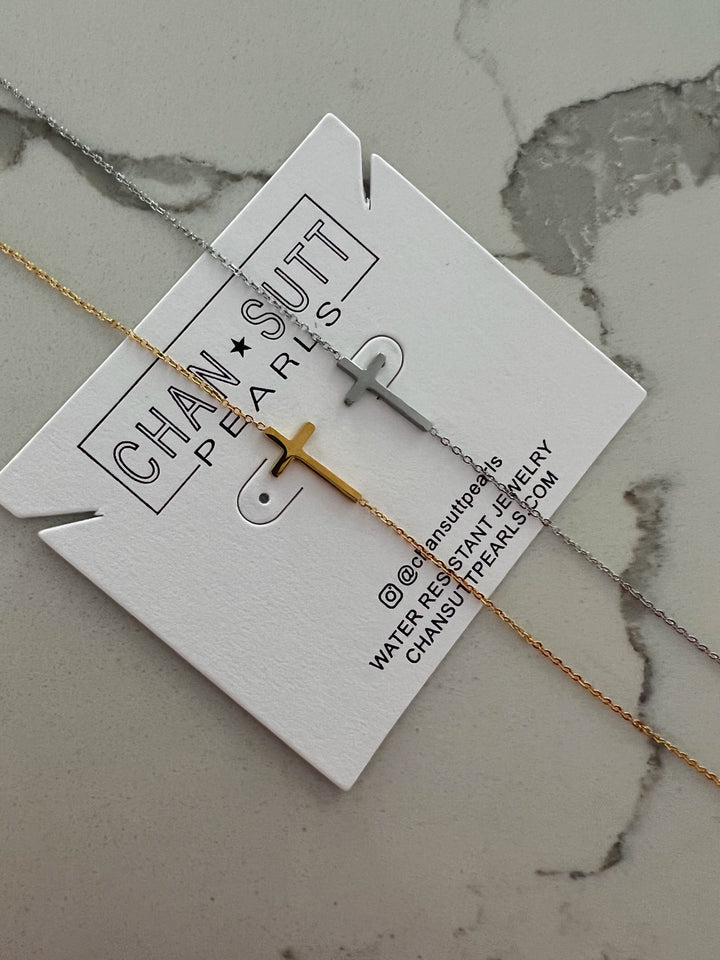 MEDIUM CROSS NECKLACE-Chansuttpearls-Shop with Bloom West Boutique, Women&