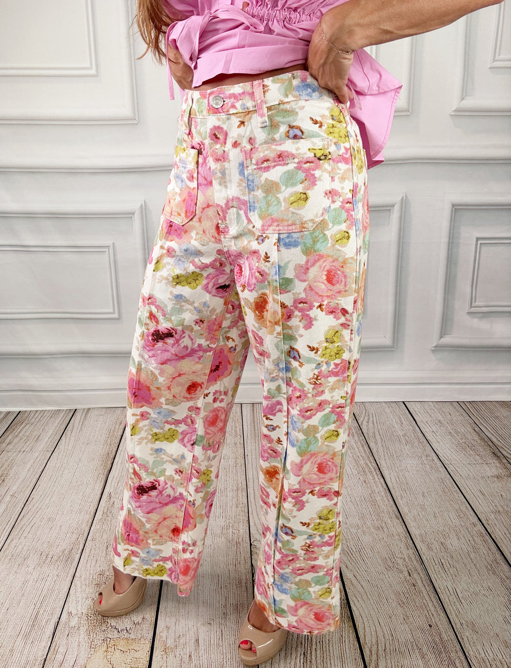 The Monet Garden Trousers-Pants-Entro-Shop with Bloom West Boutique, Women's Fashion Boutique, Located in Houma, Louisiana