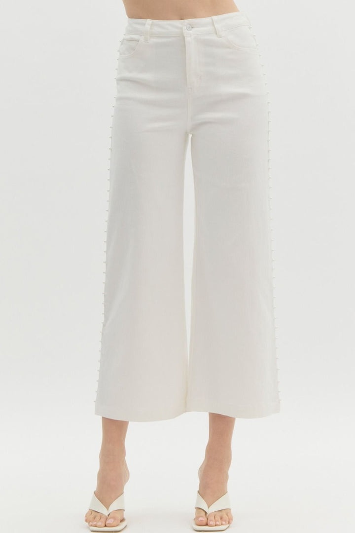 White Glow Pearl Jeans-Jeans-Entro-Shop with Bloom West Boutique, Women's Fashion Boutique, Located in Houma, Louisiana