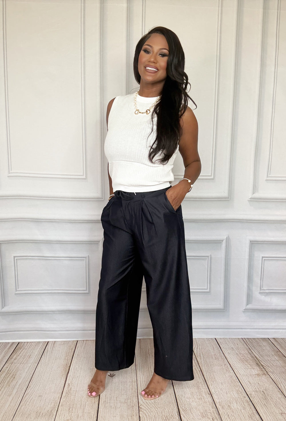 The Luminous Luxe Top in white-Tops-elle grey-Shop with Bloom West Boutique, Women's Fashion Boutique, Located in Houma, Louisiana